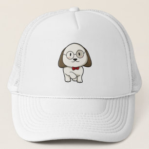 Boné Cachorro com empate e óculos