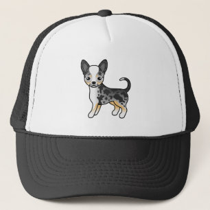 Boné Cachorro de Cartoon Casaco Chihuahua Cachorro Azul