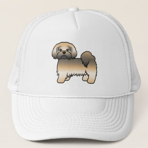 Boné Cachorro de Cartoon Dourado Lhasa Apso