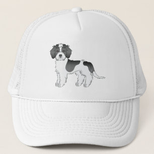 Boné Cachorro de Cartoon Mini Goldendoodle de Cor Negra