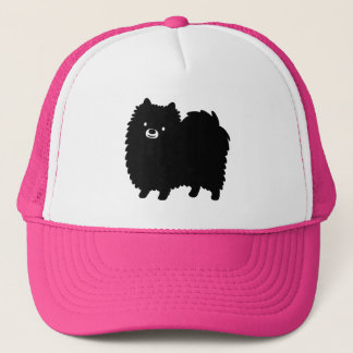 Boné Cachorro de Cartoon Negro Bastão Pomerano