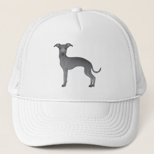 Boné Cachorro de desenho animado fofo galgo italiano az