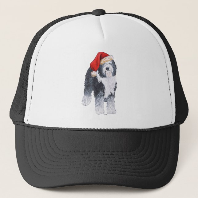 Boné Cachorro de Pastoreio Inglês Antigo Chapéu de Papa (Frente)