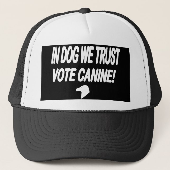 Boné Cachorro de Voto com Texto Branco (Frente)