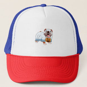 Boné Cachorro Fantasma Bulldog Dia das Bruxas