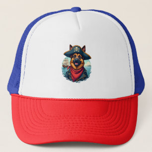 Boné Cachorro Pastor Alemão Pirata Cópia
