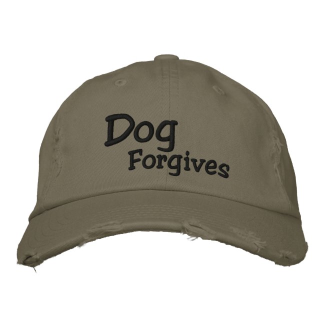 Boné Cachorro perdoa o chapéu de baseball (Frente)