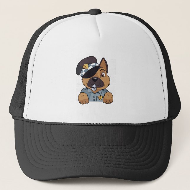 Boné Cachorro Policial Alemão Pastor Bonito (Frente)