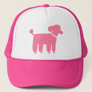 Boné Cachorro Poodle Rosa Gráfico