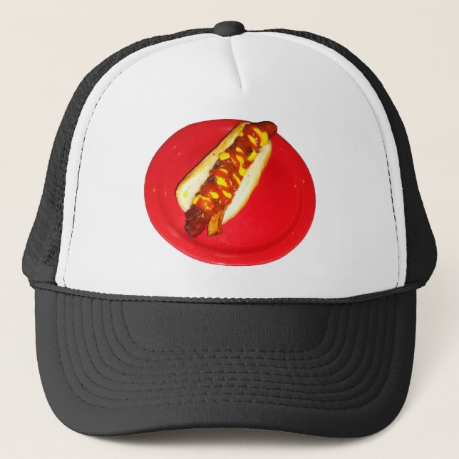 Boné Cachorro Quente com Ketchup e Mostarda (Frente)