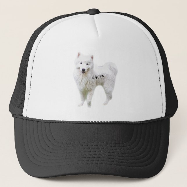 Boné Cachorro Samoyed Fofo Desenho Amante de Animais de (Frente)