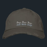 Boné Cachorros Amantes Vintage Cor-de-Rosa, Cinzas Russ<br><div class="desc">Ama cães personalizados cinza boné de beisebol, com bordado cor-de-rosa. Uma legal ideia de cúmplice ou presente de aniversário.</div>