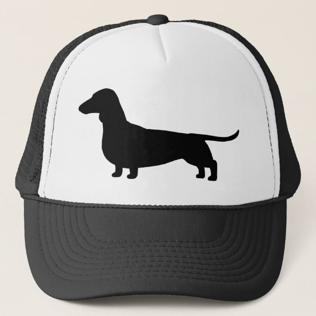Boné Cachshund Dog Silhouette Wiener Dog Weenie (Frente)