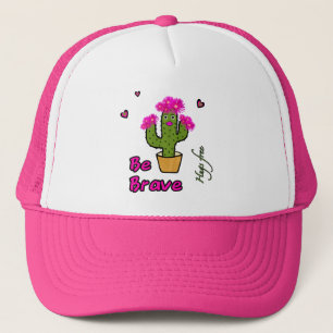 Boné Cacto engraçado com flores