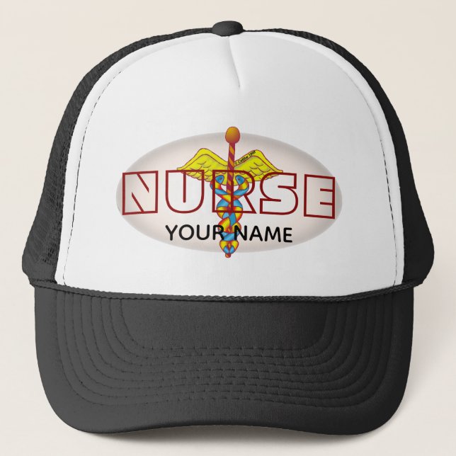 Boné Caduceus Custom Nurse Hat (Frente)