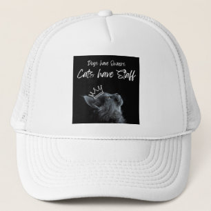 Boné Cães têm donos, gatos têm funcionários