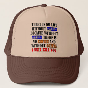 Boné Café É Vida Gorro de Caminhoneiro Engraçado