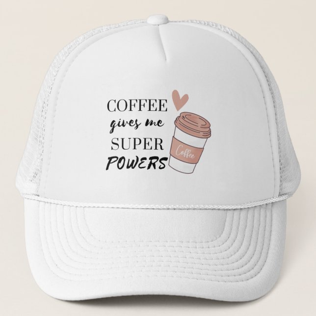 Boné Café me dá super poderes (Frente)