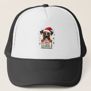 Boné Caixa fofa de cachorro de Natal Bom Tentei o meu m
