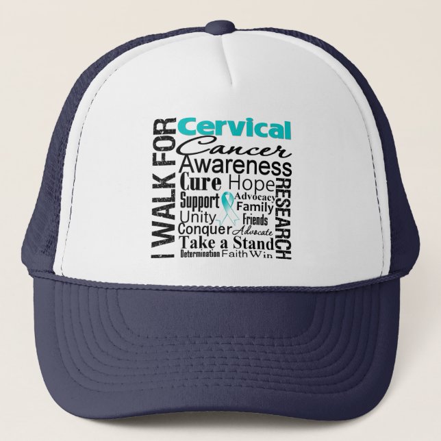 Boné Caminhada de Consciência do Cancer Cervical (Frente)