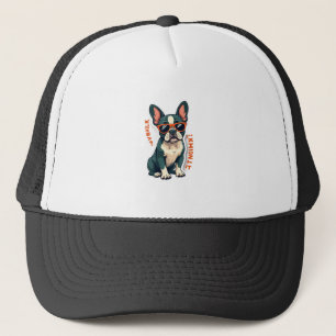Boné Caminhada Vintage Vou Pensar Nisso French Bulldog