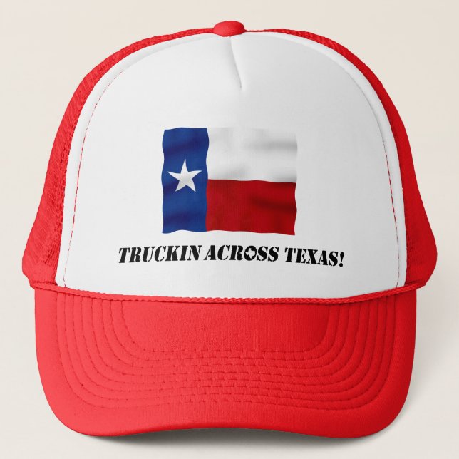 Boné Caminhão através do Texas - Chapéu Vermelho (Frente)