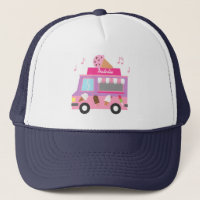 Caminhão de Sorvete Rosa Roxo Doce Para Meninas