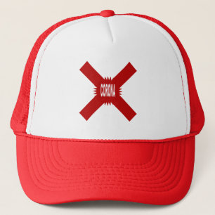 Boné caminhonete blanc rouge DESIGN CORONA X
