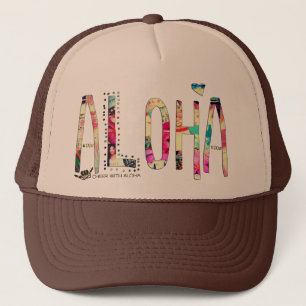Boné Camionista da COLAGEM de CWA ALOHA