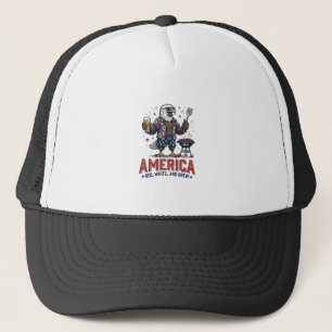 Boné Camisa America Vermelha Branca E Cerveja Águia Chu