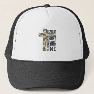 Boné Camisa Cristã Cruz da Fé Posso Fazer Todas as Cois