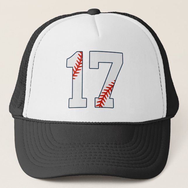 Boné Camisa de Beisebol Número 17 (Frente)