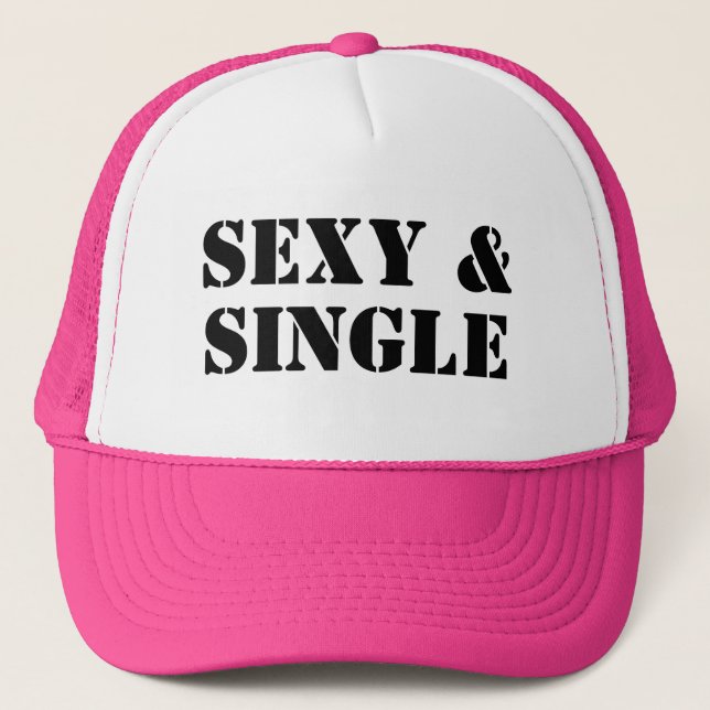 Boné Camisa de camionista sexy e solteira (Frente)