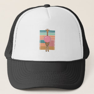Boné Camisa de desenho de gravura de chiclete de girafa