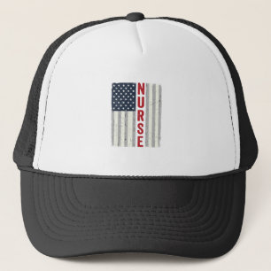 Boné Camisa de Enfermeira com Bandeira Americana Desenh