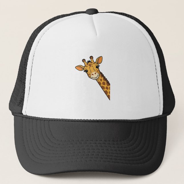Boné Camisa de Girafa Olhando de Esquina com Desenho de (Frente)