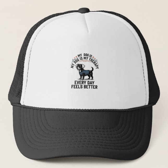 Boné Camisa de Terapia Canina Presente de Cão Gravado V (Frente)