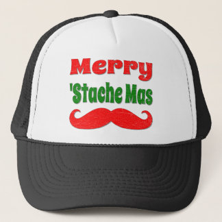 Boné Camisa engraçada alegre do Natal do Mas de Stache