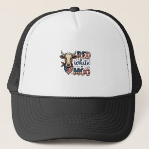 Boné Camisa Patriótica Vaca Vermelha Branca Moo 4 de Ju