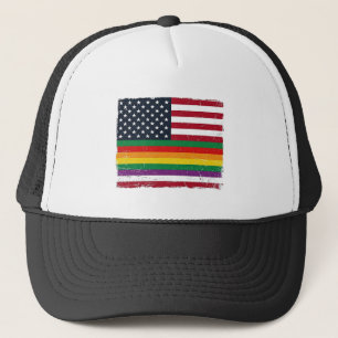 Boné Camisa Vetorial com Desenho da Bandeira do Orgulho