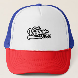 Boné Camisa Vintage 1980, Presente de Aniversário Engra