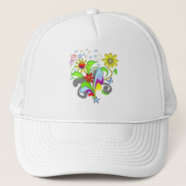 Boné Camisas e presentes de flores e pântanos (Frente)