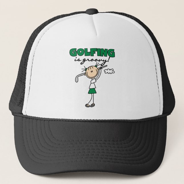 Boné Camisas e Presentes Golfing é Groovy (Frente)