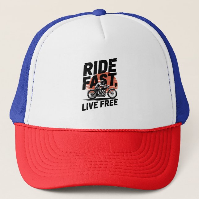 Boné Camiseta Bicicleta Rápida ao Vivo Livre (Frente)