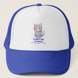 Boné Camiseta Campeão de Soneca de Gato Fofo Também