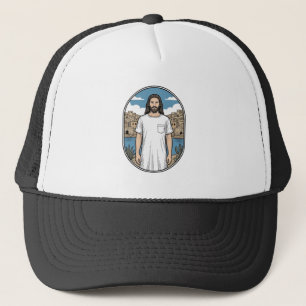 Boné Camiseta cênica de figura espiritual com gravação 