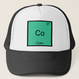 Boné Camiseta Co - Símbolo do Elemento Químico Engraçad