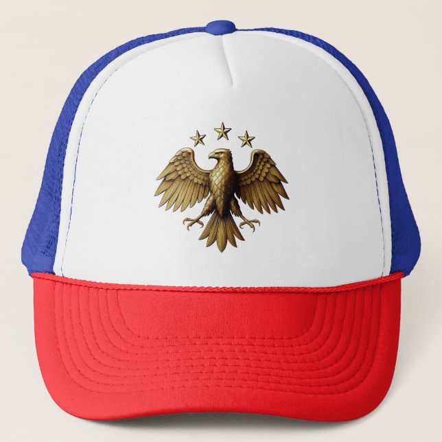 Boné Camiseta com Emblema de Águia da Identidade Modern (Frente)