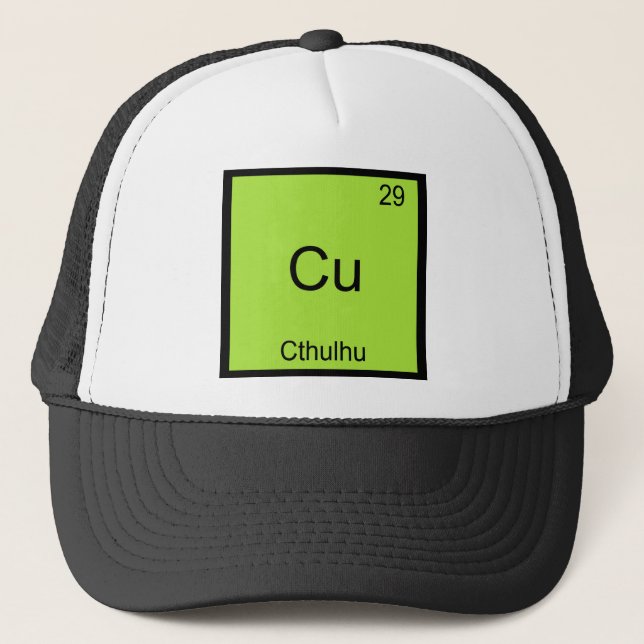 Boné Camiseta Cu - Símbolo do Elemento de Química Diver (Frente)