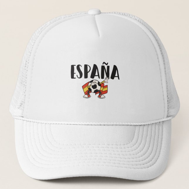 Boné Camiseta de Futebol Fã de Espanha Bandeira (Frente)